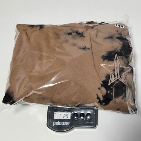 Jeffree Star Cosmetics Hoodie Size Large Tie-Dye Tan Beige Black Sweatshirt 3XL - Picture 10 of 10